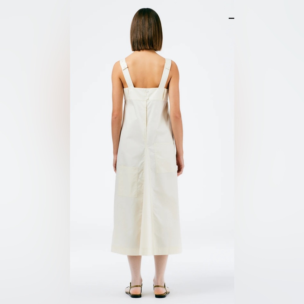 NWT Tibi Eco Poplin Overall Midi Dress - Picture 2 of 3